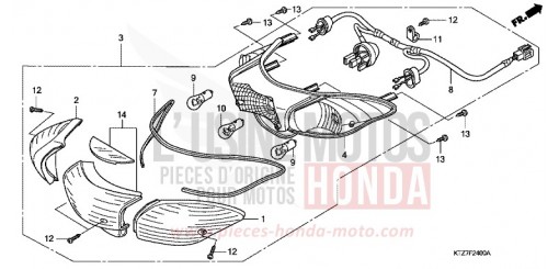 FEUX COMBINES ARRIERE PES125R8 de 2008